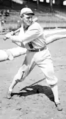 Walt Kuhn batting as a member of the Chicago White Sox.