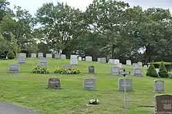 Headstones in Mount Feake Cemetery.
