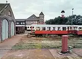 Station and locomotive shed in 1984