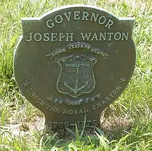 Joseph Wanton governor's medallion