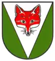 A fox's mask in the arms of Winkel, a quarter in the German city of Gifhorn