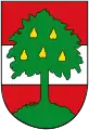 The arms of Dornbirn feature pears, Birn in German