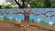 War memorial mural in Nuevo Gualcho