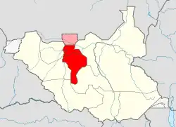 Location in South Sudan.
