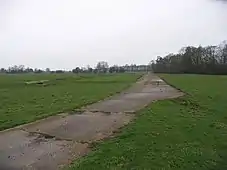 Part of the former perimeter track at RAF Husbands Bosworth