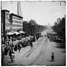Infantry marching on Pennsylvania Avenue NW