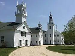 Washington Congregational Church, Center School, and Town Hall (from left)