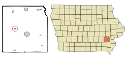 Location of West Chester, Iowa