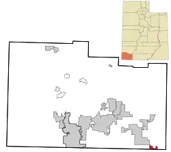 Location in Washington County and the U.S. state of Utah