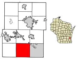 Location of Richfield in Washington County, Wisconsin.