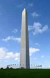 The Washington Monument in Washington, D.C., U.S., built between 1848 and 1884 to commemorate George Washington