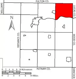 Location of Washington Township in Henry County