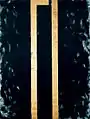 Man in the Night (1988) painting (soot, gold leaf, oil on canvas)dedicated to Barnett Newman