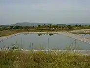 Waste stabilization ponds at a sewage treatment plant in the South of France.