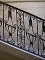 Ironwork on the staircase.