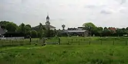 Church and water tower of Sint Jacobiparochie