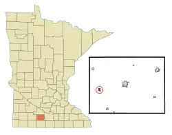 Location of Butterfield, Minnesota