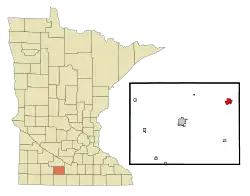 Location of Madelia, Minnesota