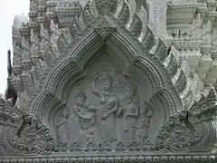 Ho Trai pediment depicting the birth of the Buddha