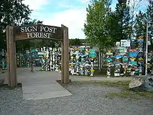 Signpost forest at Watson Lake