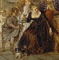 Watteau, detail of The Pleasures of the Ball, c. 1716–1718, oil on canvas, Dulwich Gallery, London