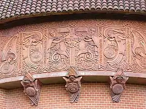 Detail of the exterior reliefs