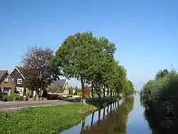 Houses and canal in Waverveen