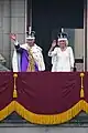 King Charles III and Queen Camilla in London immediately after their coronation on 6 May 2023