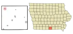 Location of Humeston, Iowa