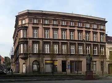 Main elevation on the square