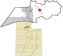 Location in Weber County and the state of Utah