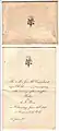 Original Wedding Invitation for the marriage of Alexander Fraser Pirie & Hester Emma McCausland, June 12, 1889, Toronto, Ontario, Canada.