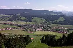 View of Weitnau from the Sonneck, Hauchenberg in the background