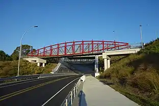 Shared pathway bridge adjacent to the Maungatapu roundabout