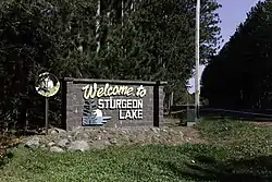Welcome To Sturgeon Lake sign