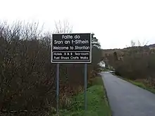 Welcome sign at Strontian
