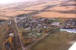 Aerial view of Weldon, Saskatchewan