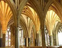 View through retrochoir to Lady Chapel of Wells Cathedral (1329–1345)