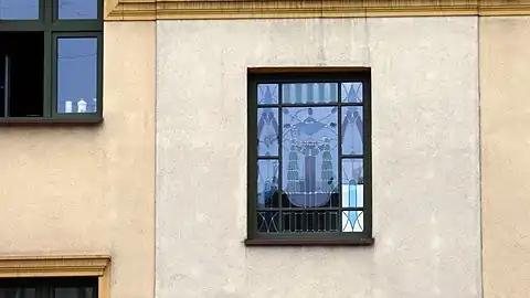 First floor stained glass
