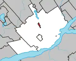 Location of Wendake within the Quebec equivalent territory