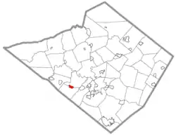 Location in of Wernersville in Berks County, Pennsylvania