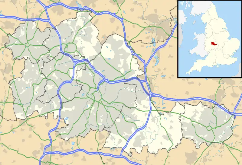 Dudley is located in the West Midlands