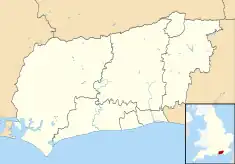 Maps of castles in England by county: L–W is located in West Sussex