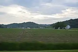 Fields along Illinois River Road east of Batchtown