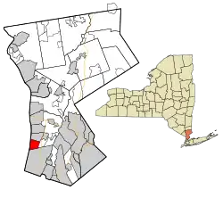 Location of Hastings-on-Hudson, New York