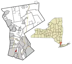 Location of Tuckahoe (village), New York