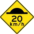 Western Australia, Australia (traffic-calming bumps, known as speed bumps)