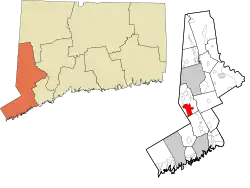 Location within the Western Connecticut Planning Region and the state of Connecticut