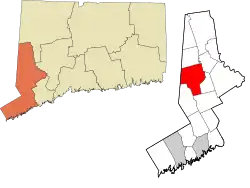 Danbury's location within the Western Connecticut Planning Region and the state of Connecticut