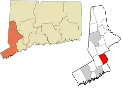 Weston's location within the Western Connecticut Planning Region and the state of Connecticut